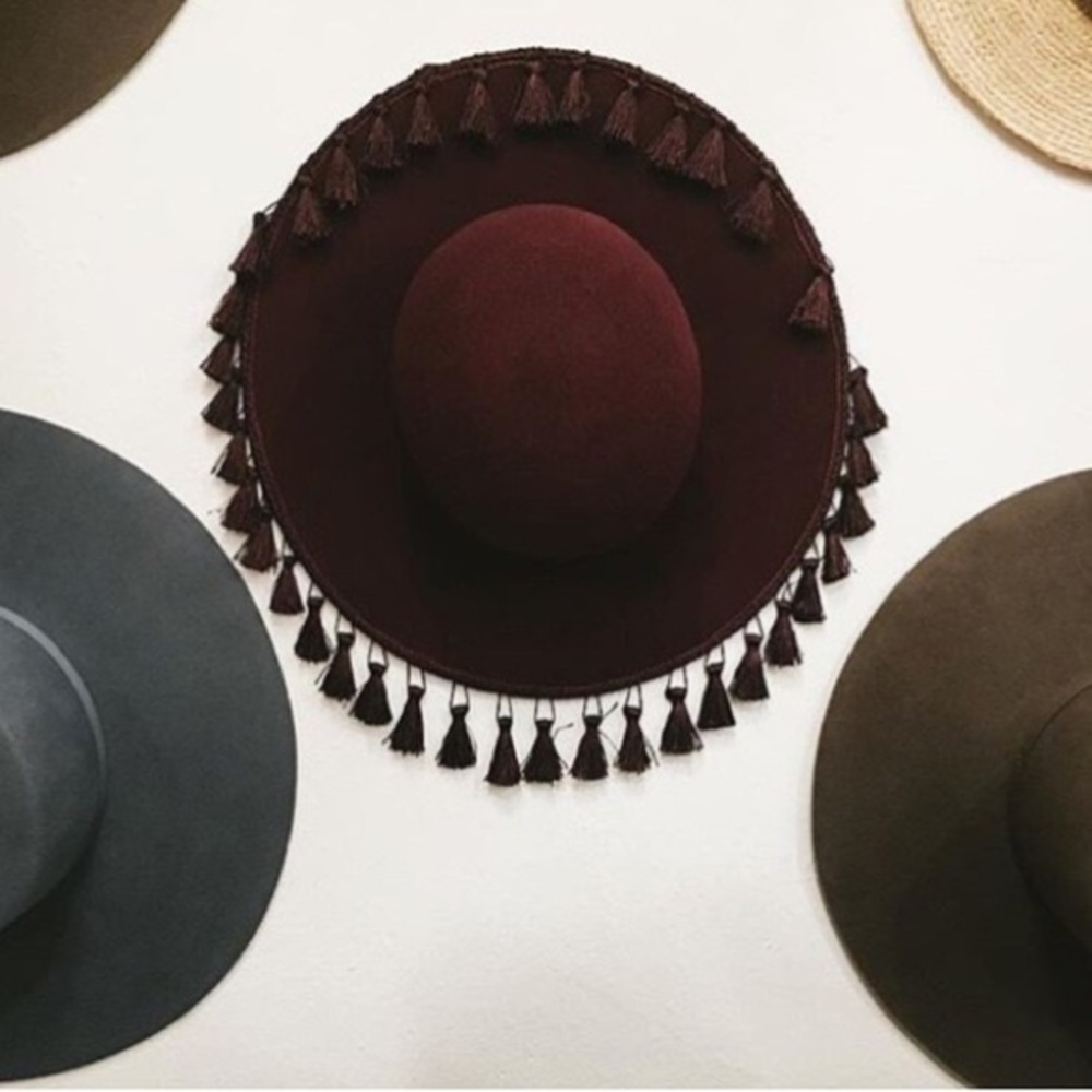 Brixton Sophia Hat in Oxblood